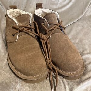 Women's Brown Suede Lace-Up Boots